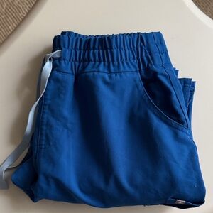 FIGS high waisted yola royal blue pants